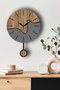 Wallity Reloj de Pared Decorativo Nogal y Gris